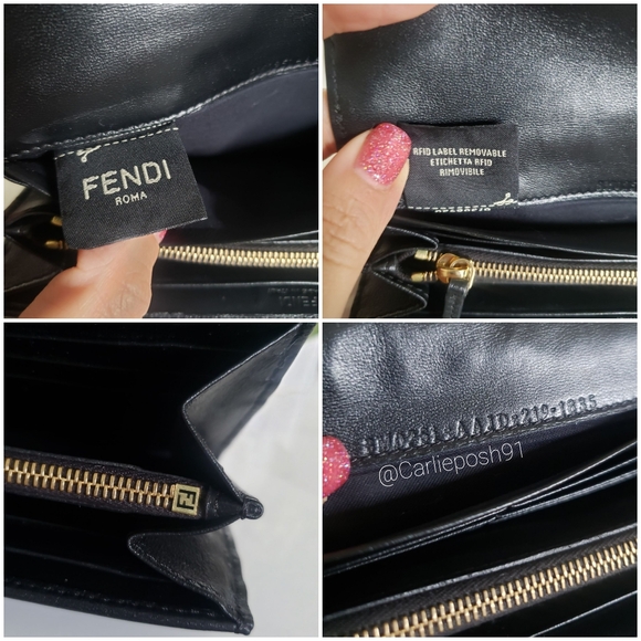 Authentic Pre-owned Fendi Baguette Continental Nappa Flap Wallet - Picture 12 of 14